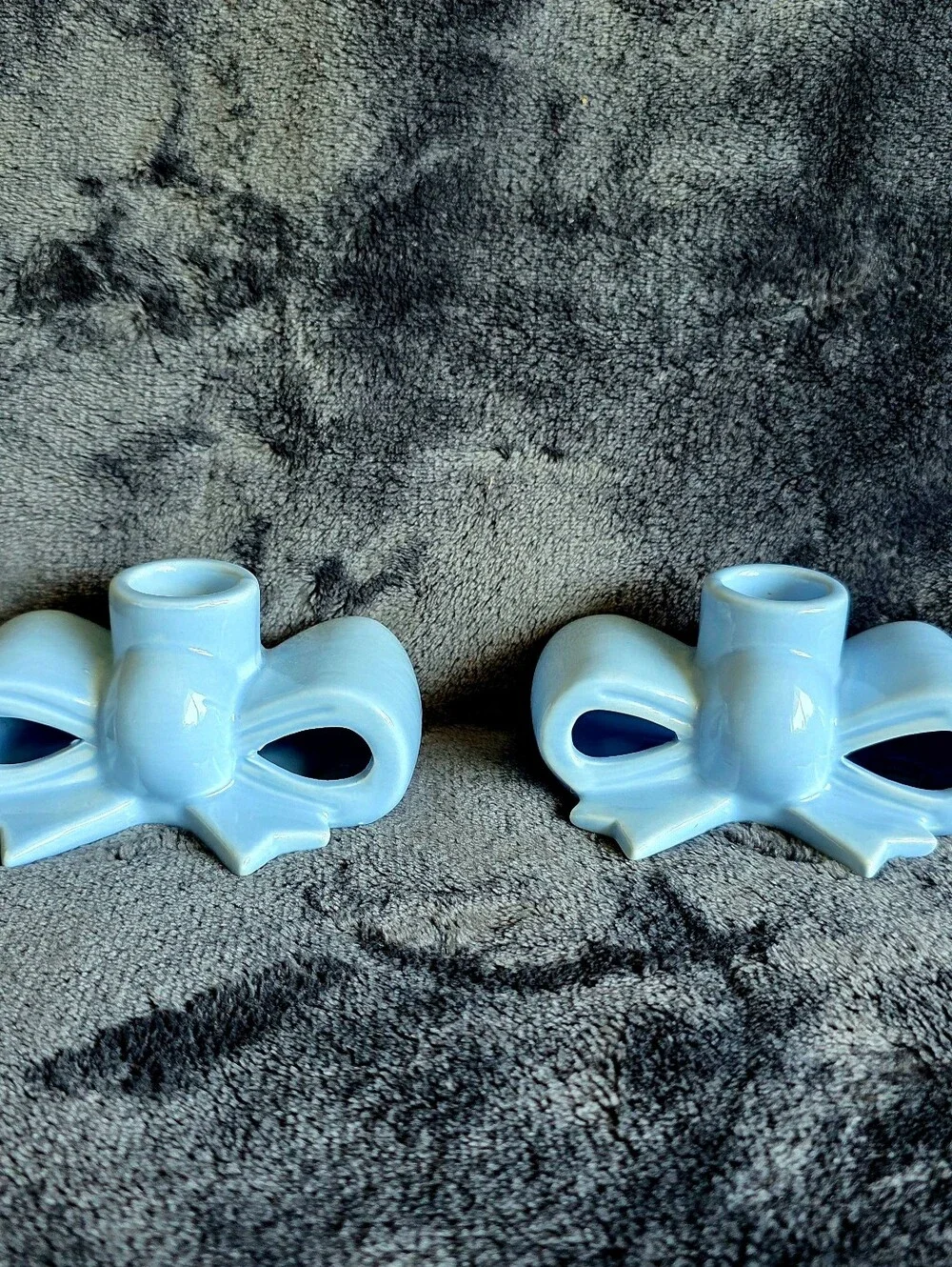 Bundle of 2 new My Texas House Bow Taper Candle Holder 2.5